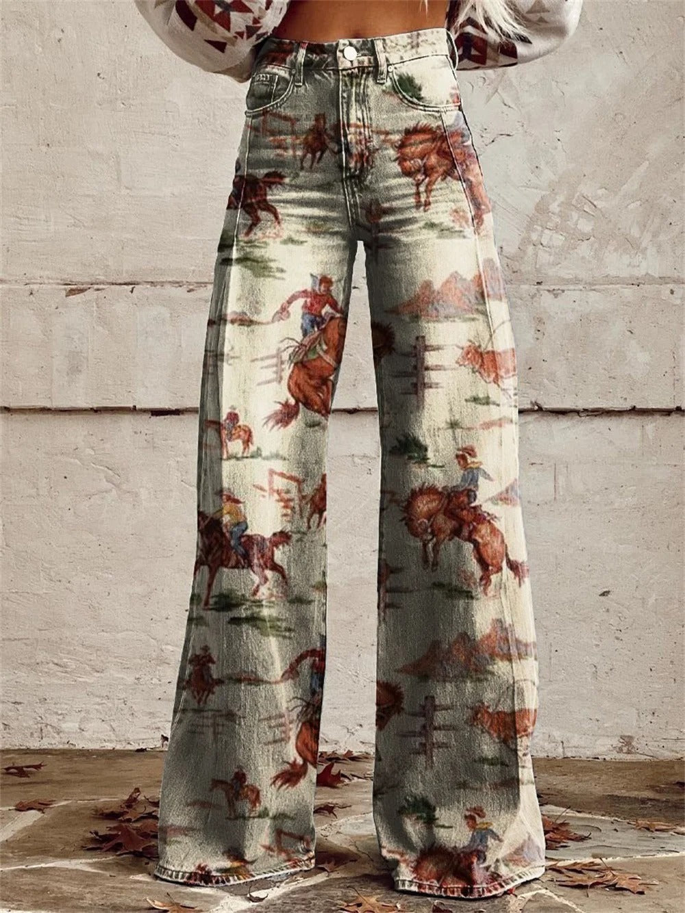 Women’s Printed Wide-Leg Pants