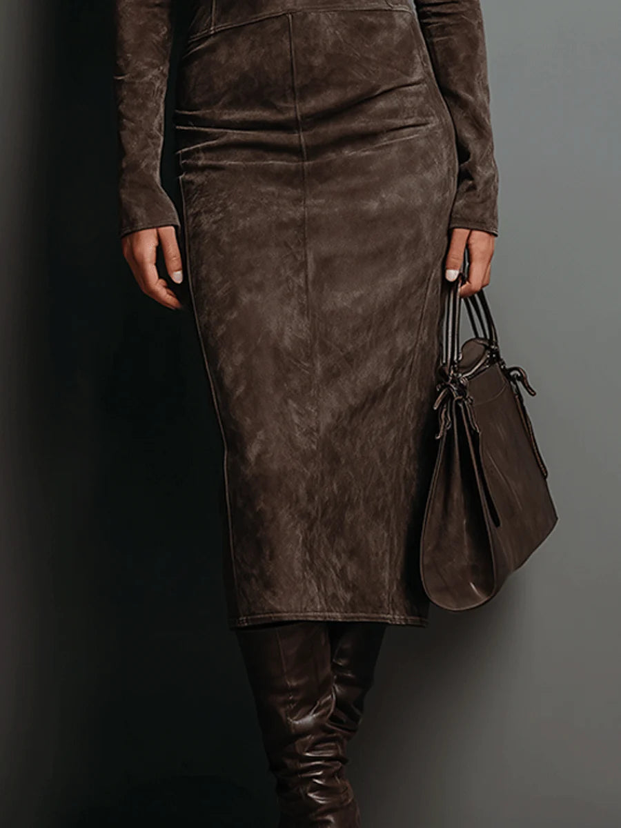 Women’s Long-Sleeve Midi Dress