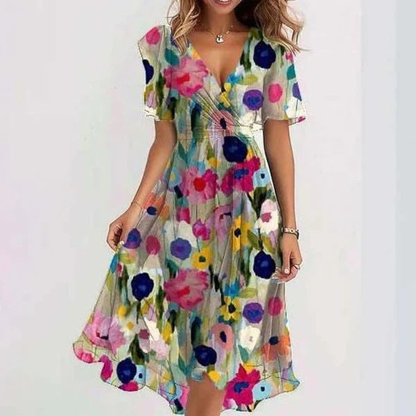 Women’s Printed Short-Sleeve Dress