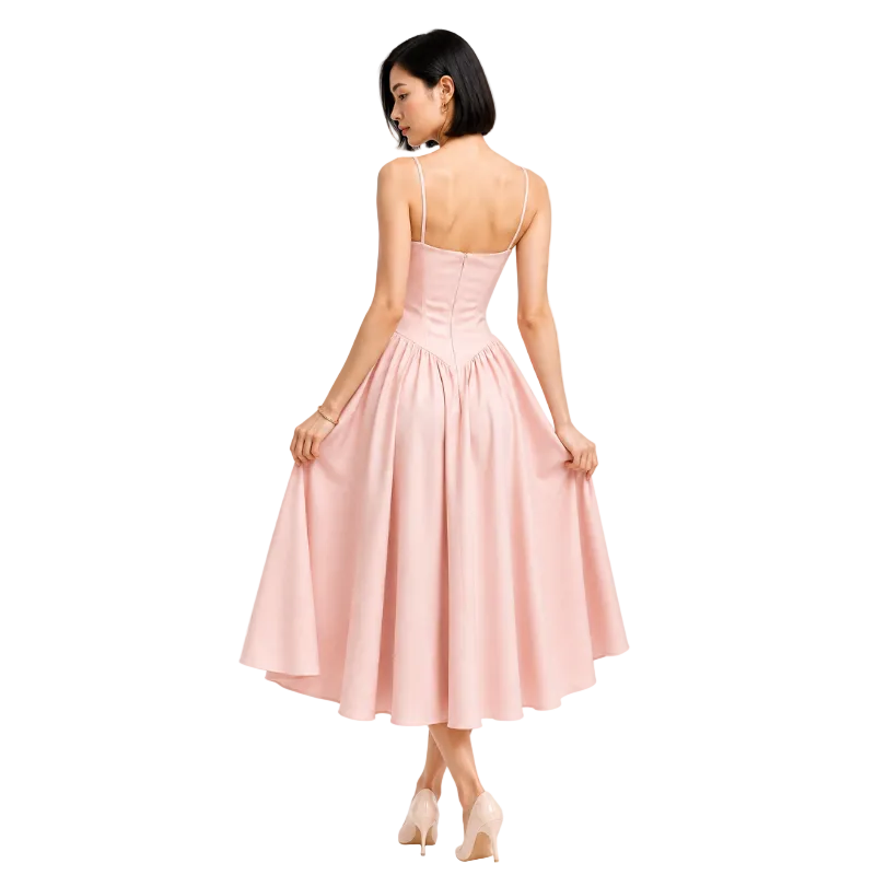 Women's Corset Midi A-Line Dress