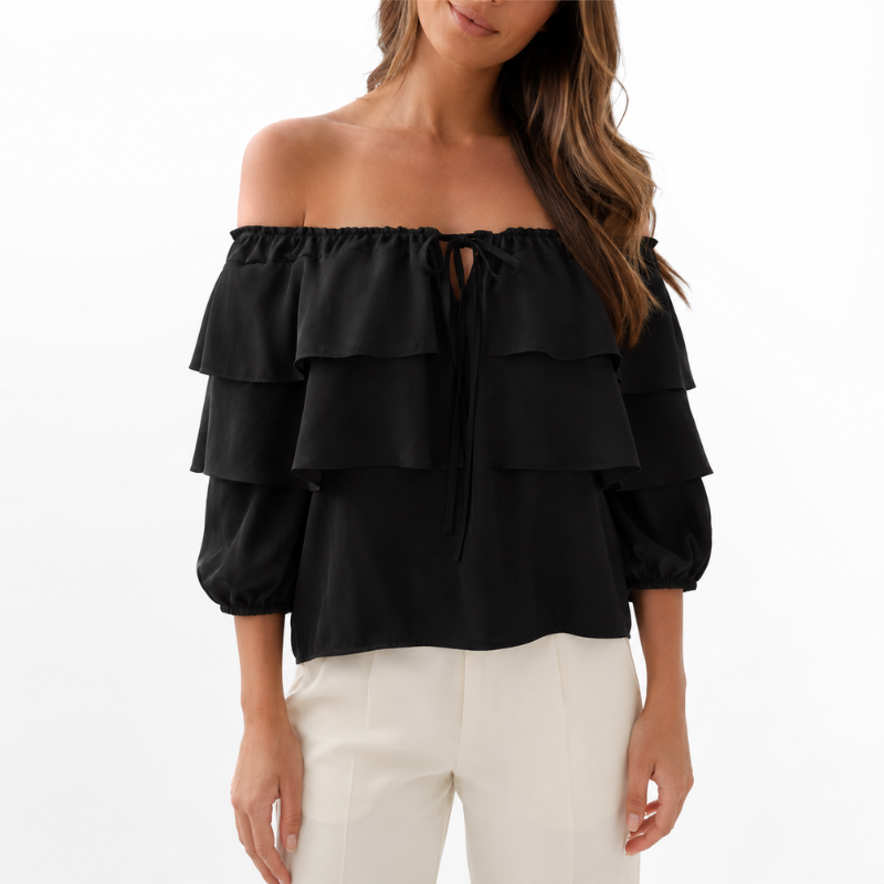 Women's Off-Shoulder Ruffle Blouse