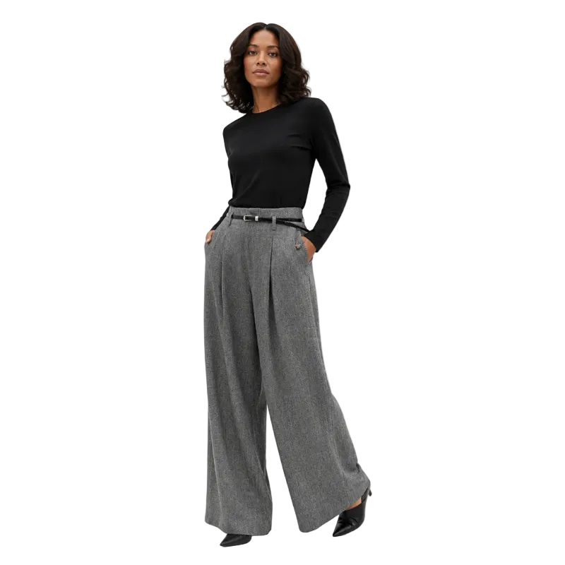 Women's Pleated Wide Leg Trousers