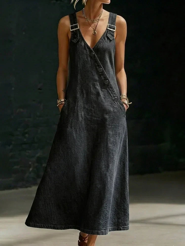 Women’s Long Denim Shirt Dress