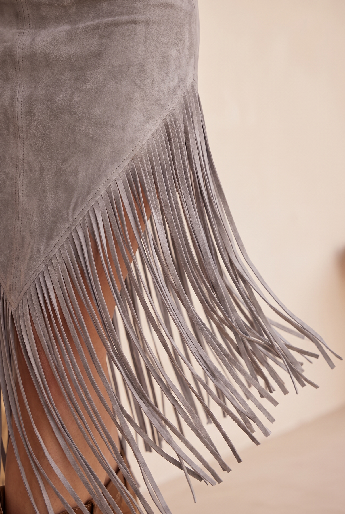 Women’s Faux Suede Fringe Dress