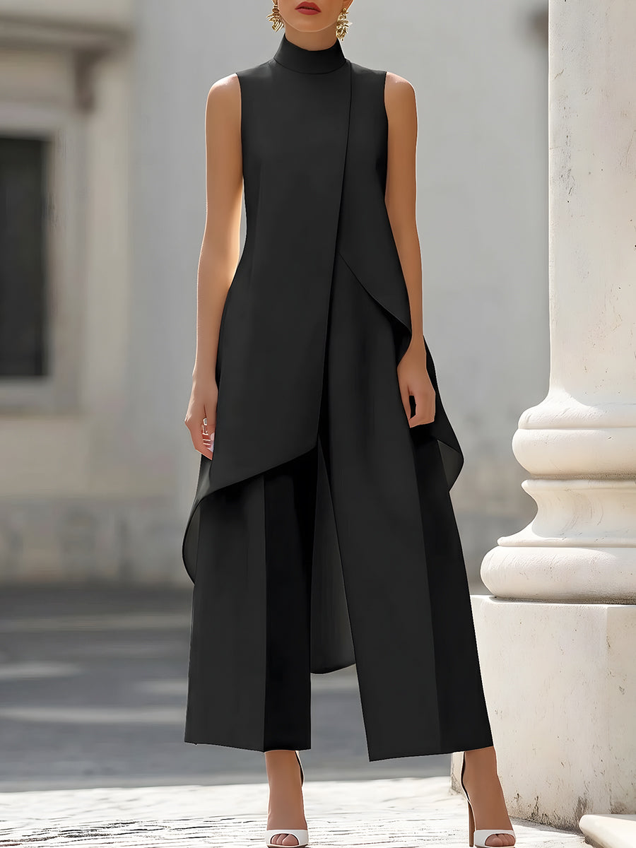 Women’s Sleeveless Top and Wide-Leg Pants Set