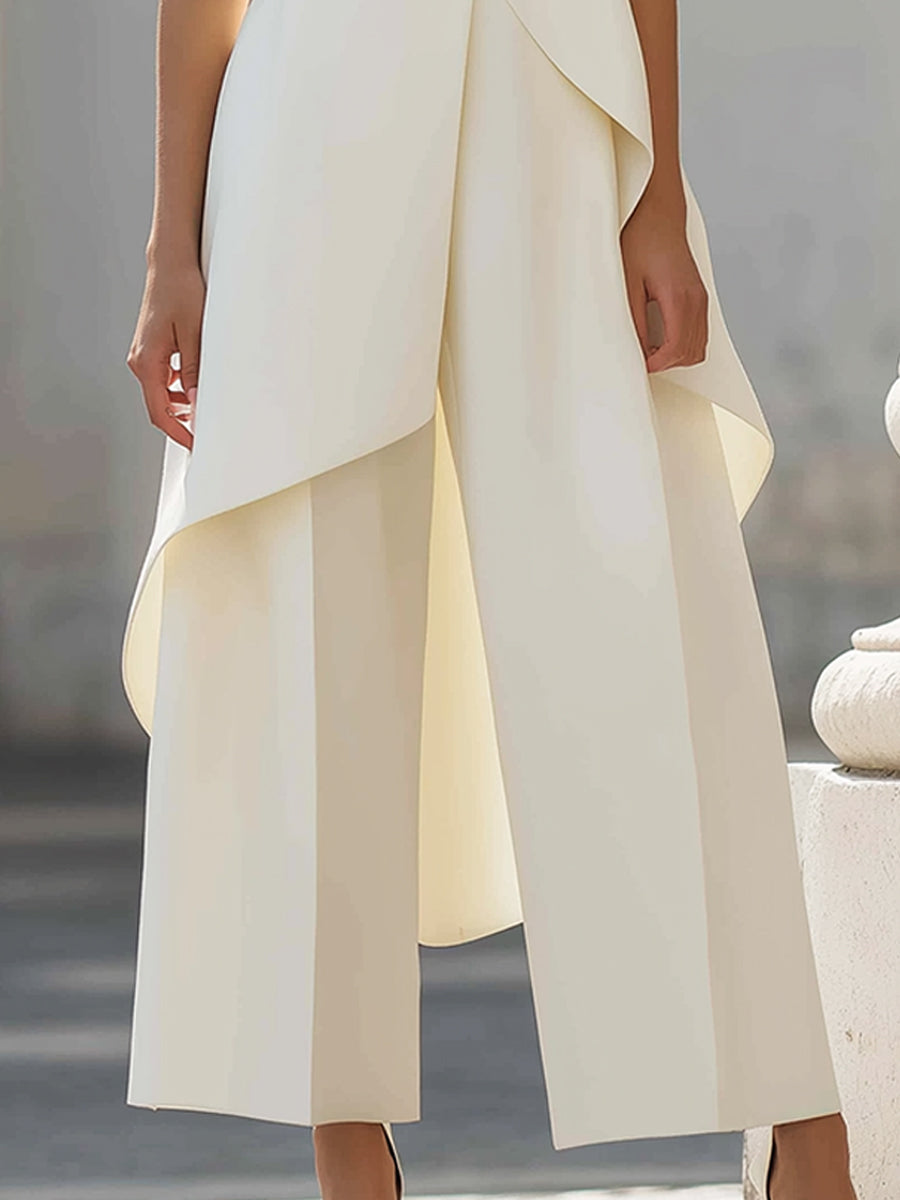 Women’s Sleeveless Top and Wide-Leg Pants Set