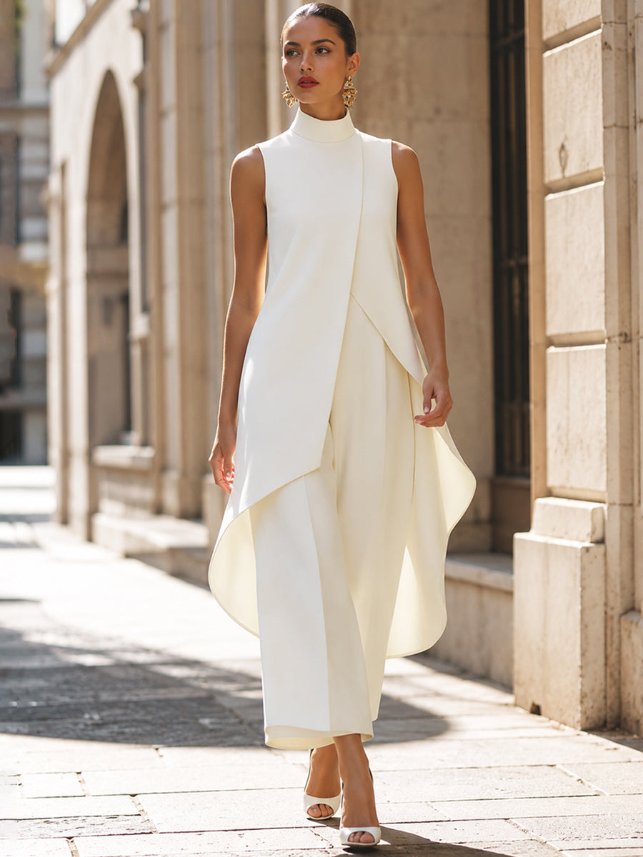 Women’s Sleeveless Top and Wide-Leg Pants Set
