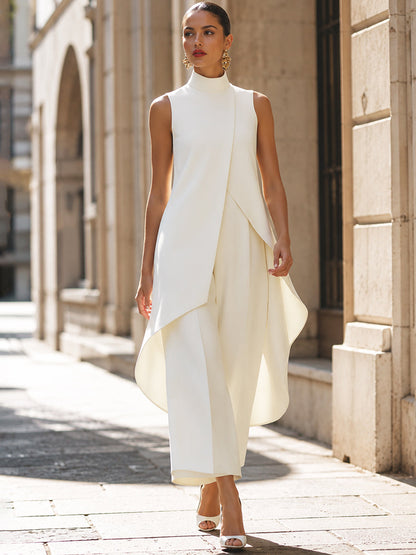 Women’s Sleeveless Top and Wide-Leg Pants Set