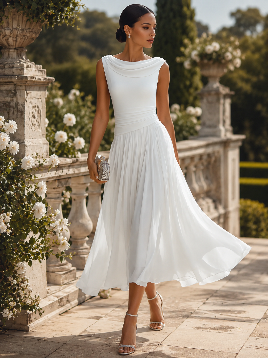 Women’s Pleated Midi Dress