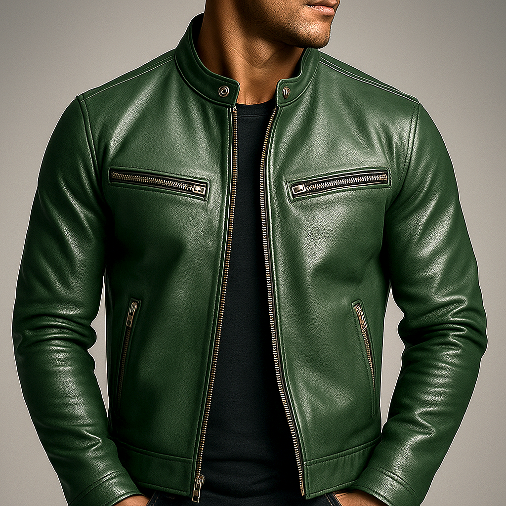 Men’s Leather Biker Jacket