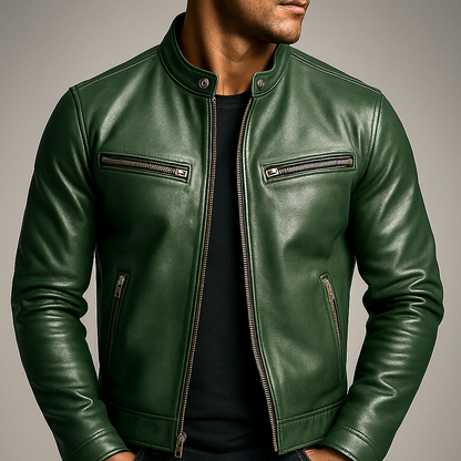 Men’s Leather Biker Jacket