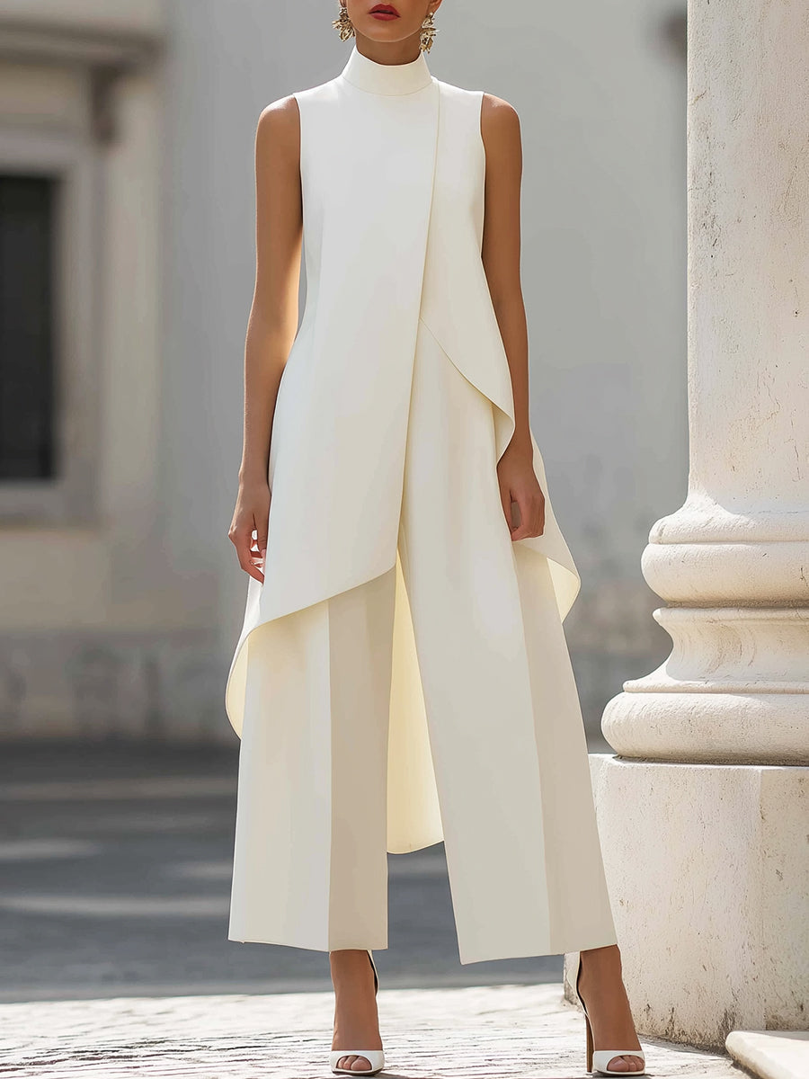 Women’s Sleeveless Top and Wide-Leg Pants Set