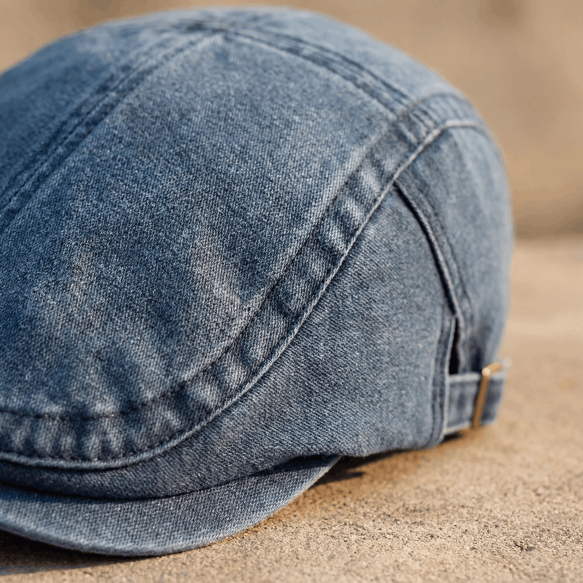 Men’s Denim Flat Cap
