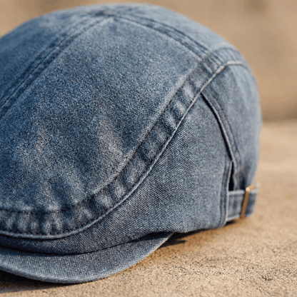 Men’s Denim Flat Cap