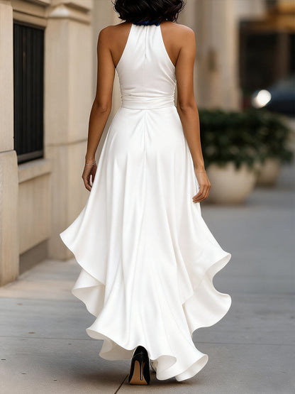 Women’s Satin Halter Gown