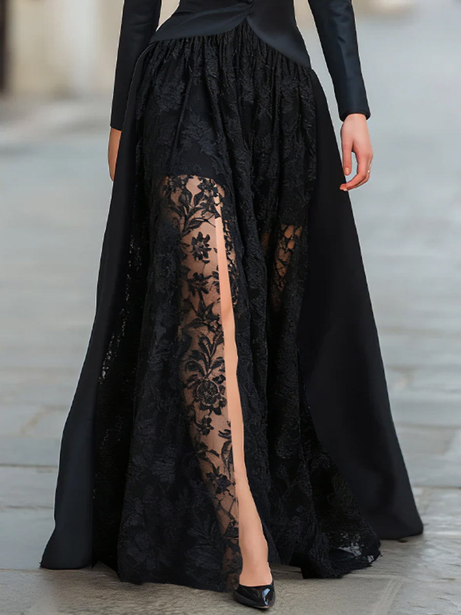 Women’s Tailored Blazer and Lace Gown Set