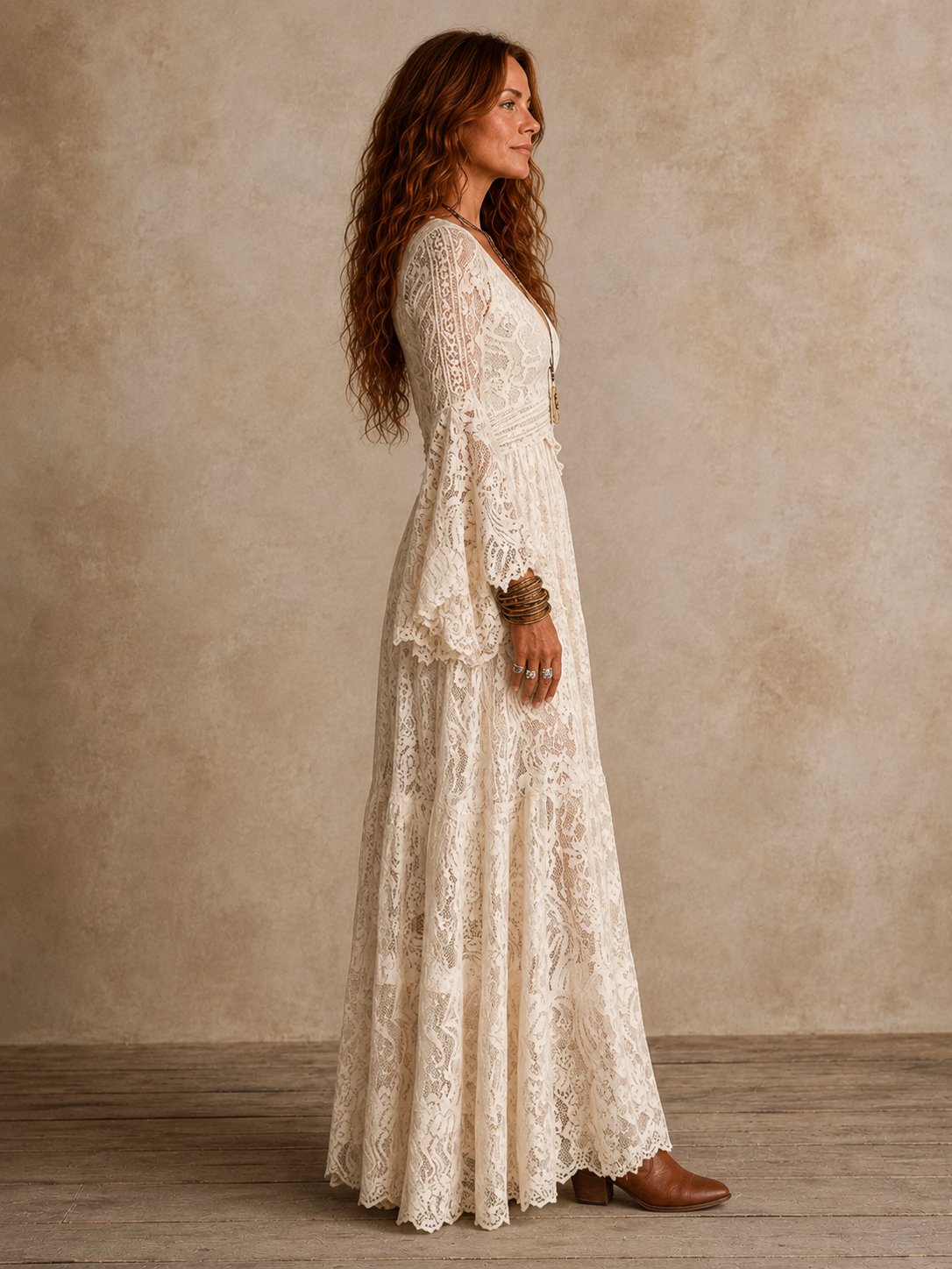 Women’s Vintage-Style Maxi Dress