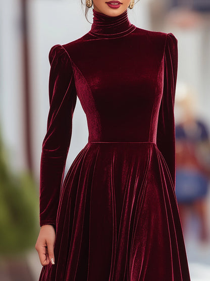 Women’s Velvet Long-Sleeve Gown