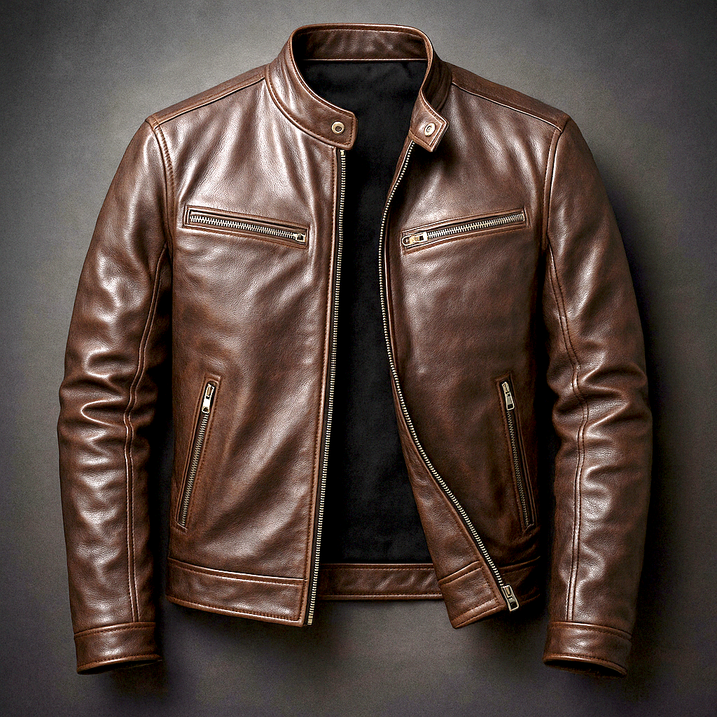 Men’s Leather Biker Jacket