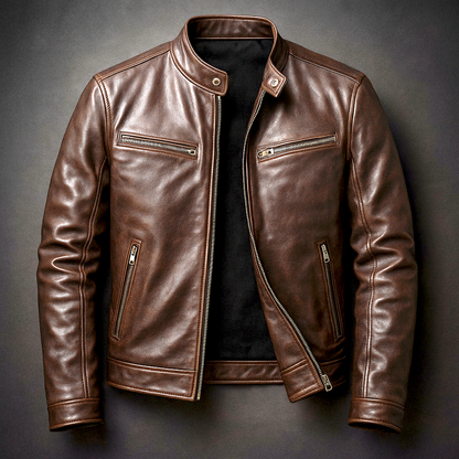Men’s Leather Biker Jacket