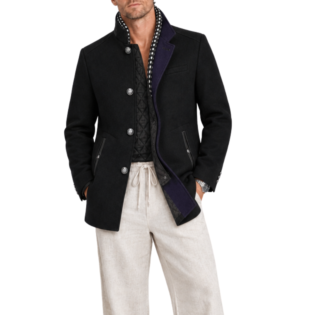 Men’s Single-Breasted Winter Coat