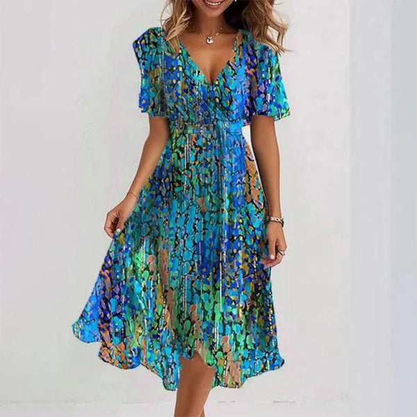 Women’s Printed Short-Sleeve Dress