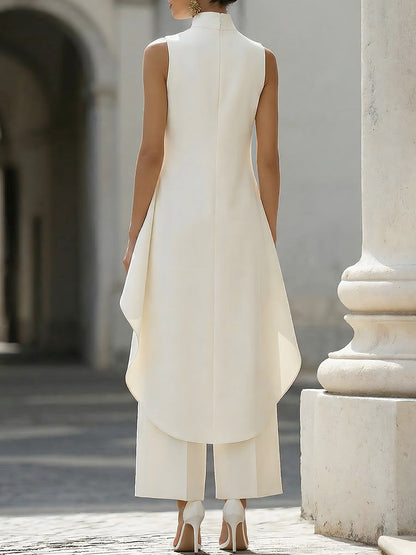 Women’s Sleeveless Top and Wide-Leg Pants Set