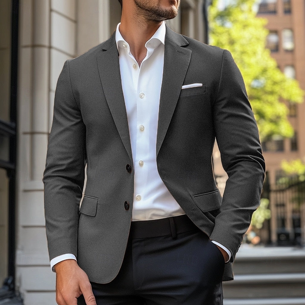 Men’s Single-Breasted Casual Jacket