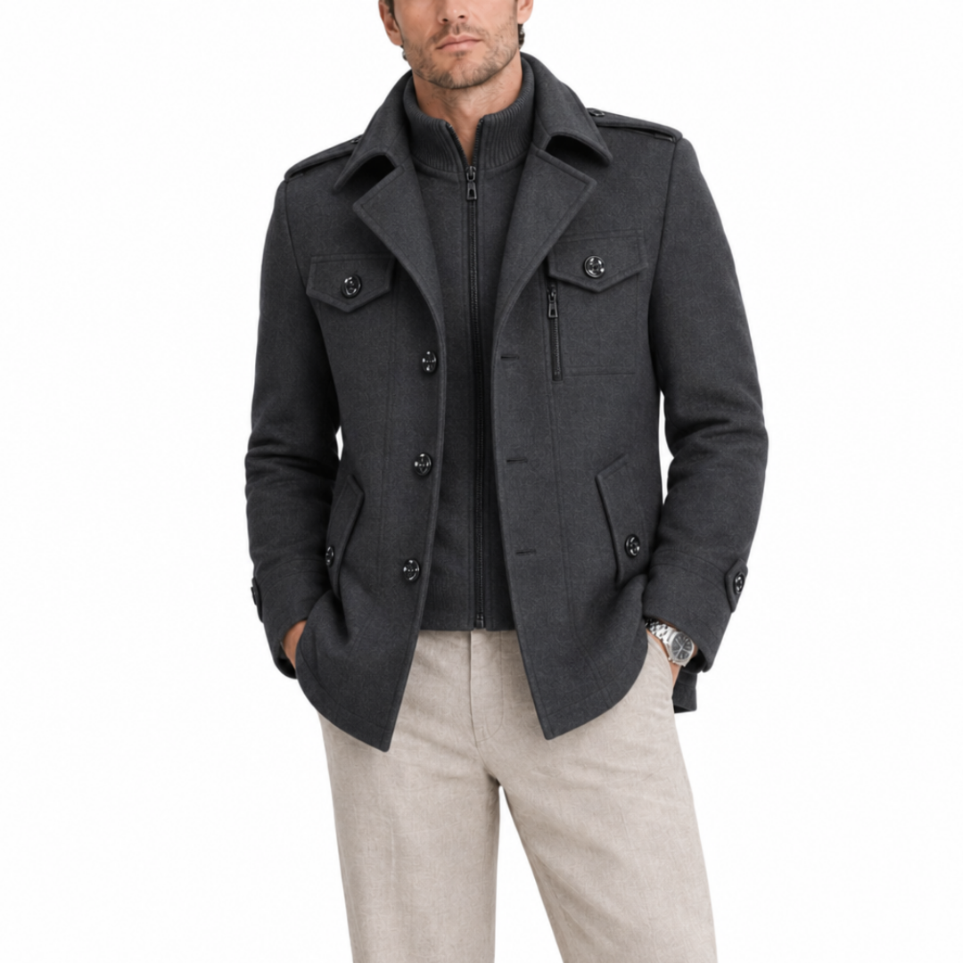 Men’s Zip-Up Overshirt Jacket