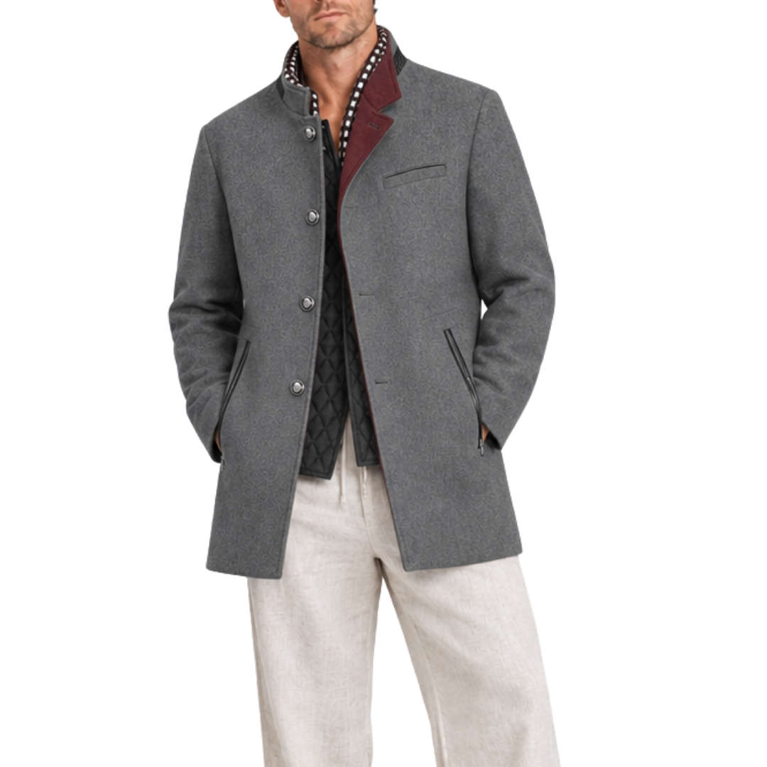 Men’s Single-Breasted Winter Coat
