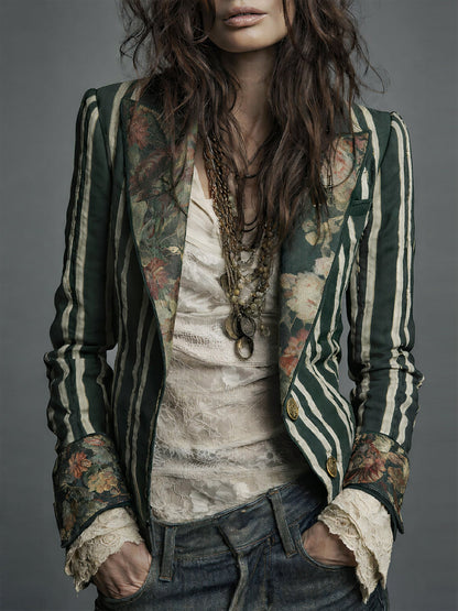 Women’s Retro Striped Blazer