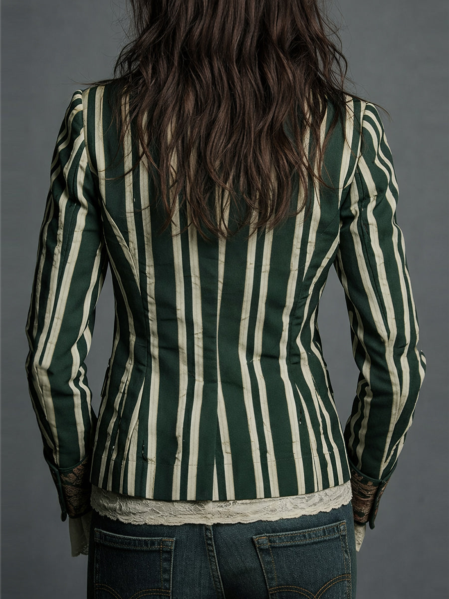 Women’s Retro Striped Blazer