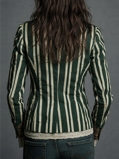 Women’s Retro Striped Blazer