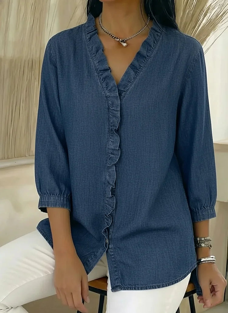 Women’s Ruffle-Sleeve Blouse