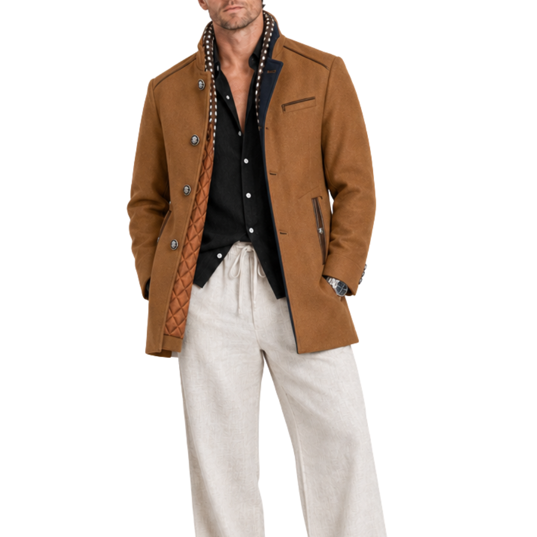 Men’s Single-Breasted Winter Coat