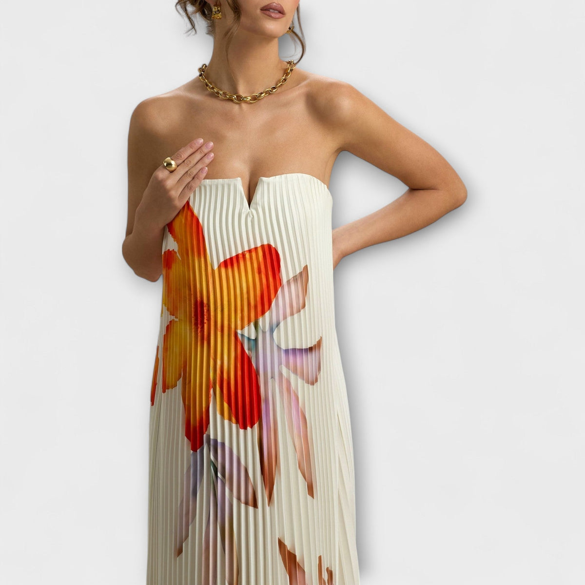 Women’s Sweetheart-Neck Maxi Dress