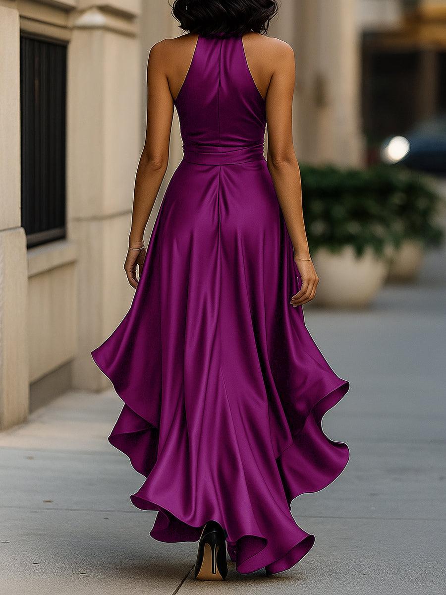 Women’s Satin Halter Gown