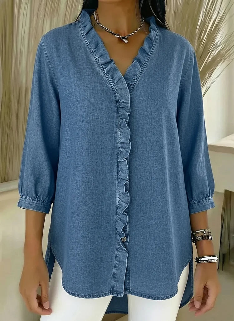 Women’s Ruffle-Sleeve Blouse