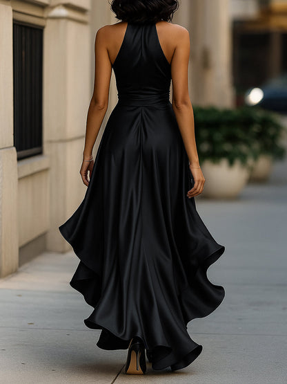 Women’s Satin Halter Gown