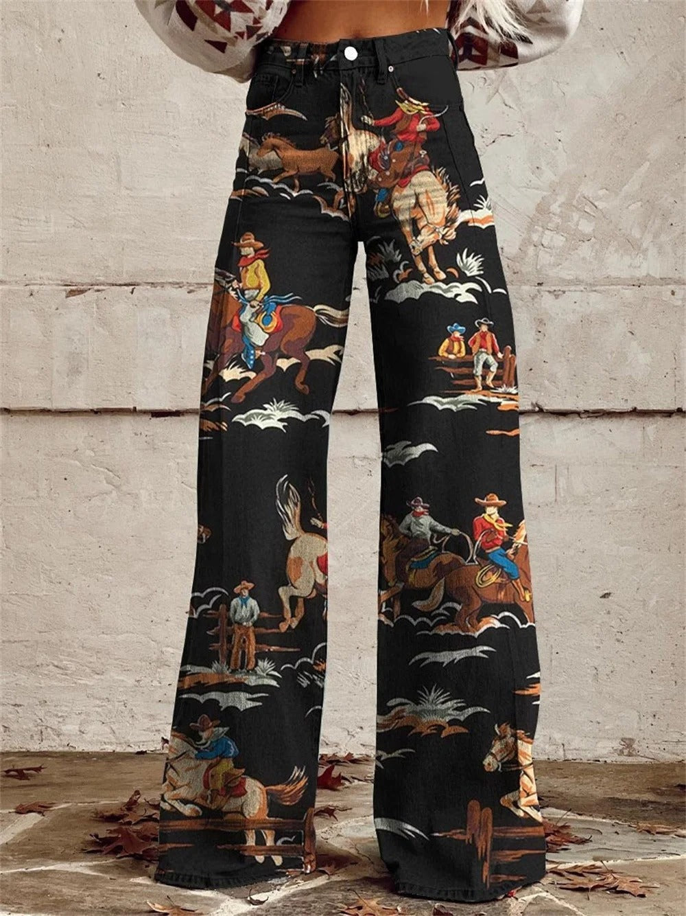 Women’s Printed Wide-Leg Pants