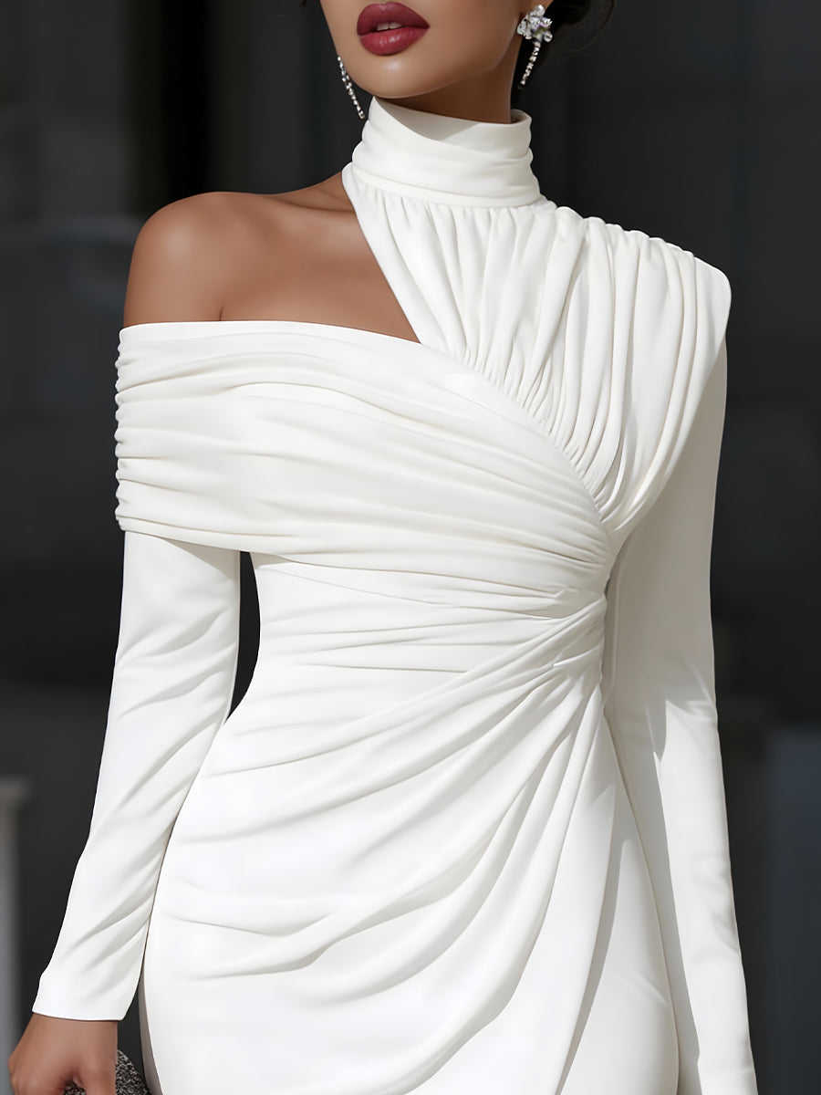 Women’s Asymmetric One-Shoulder Evening Dress