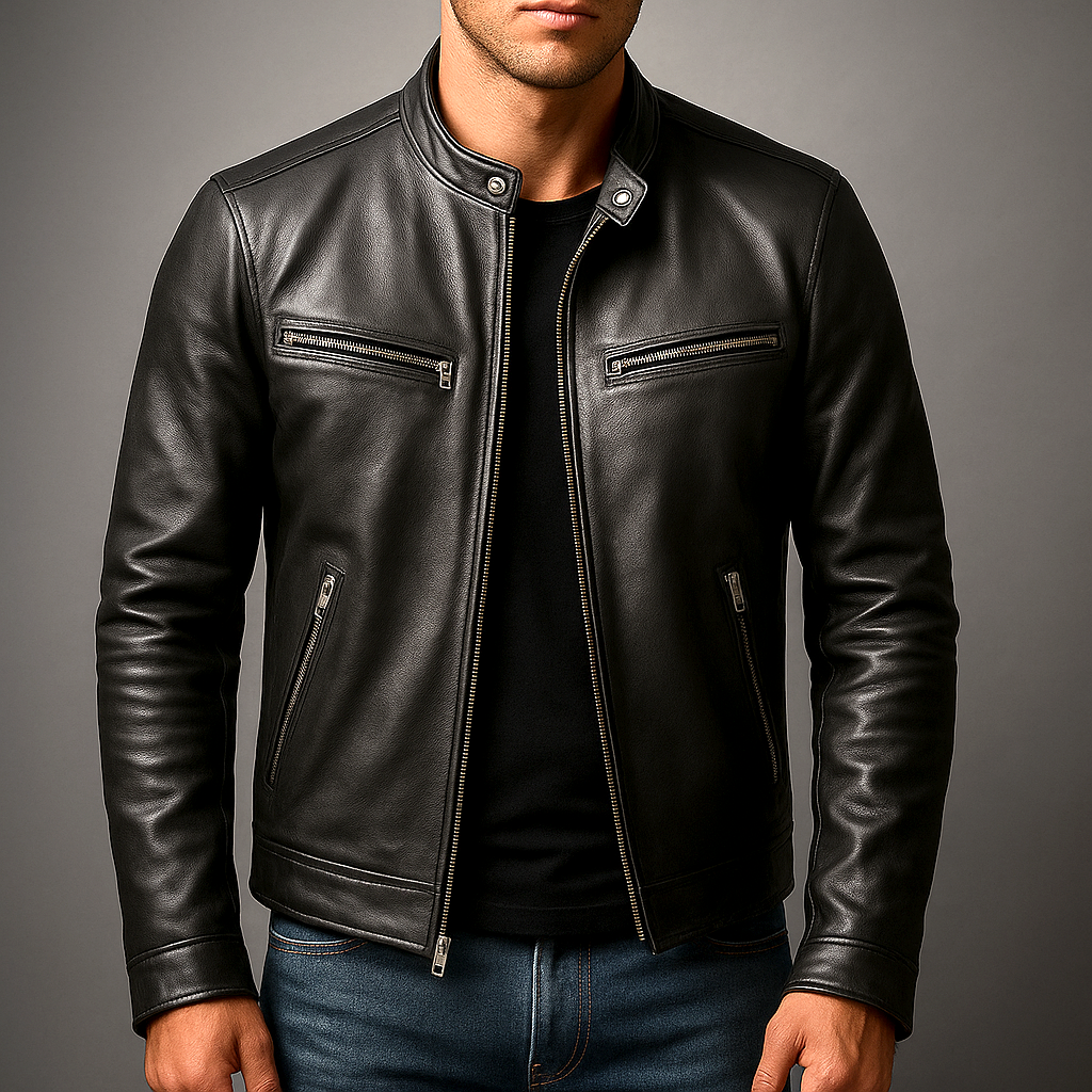Men’s Leather Biker Jacket