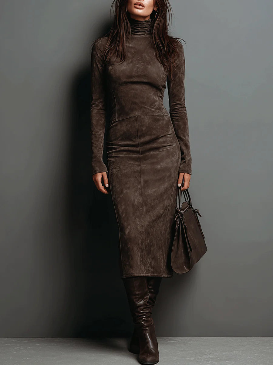 Women’s Long-Sleeve Midi Dress
