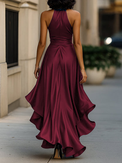 Women’s Satin Halter Gown