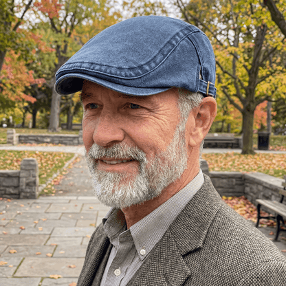 Men’s Denim Flat Cap