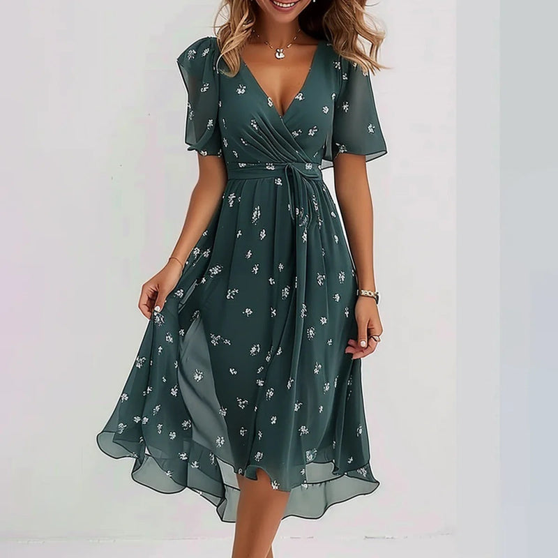 Women’s Printed Short-Sleeve Dress
