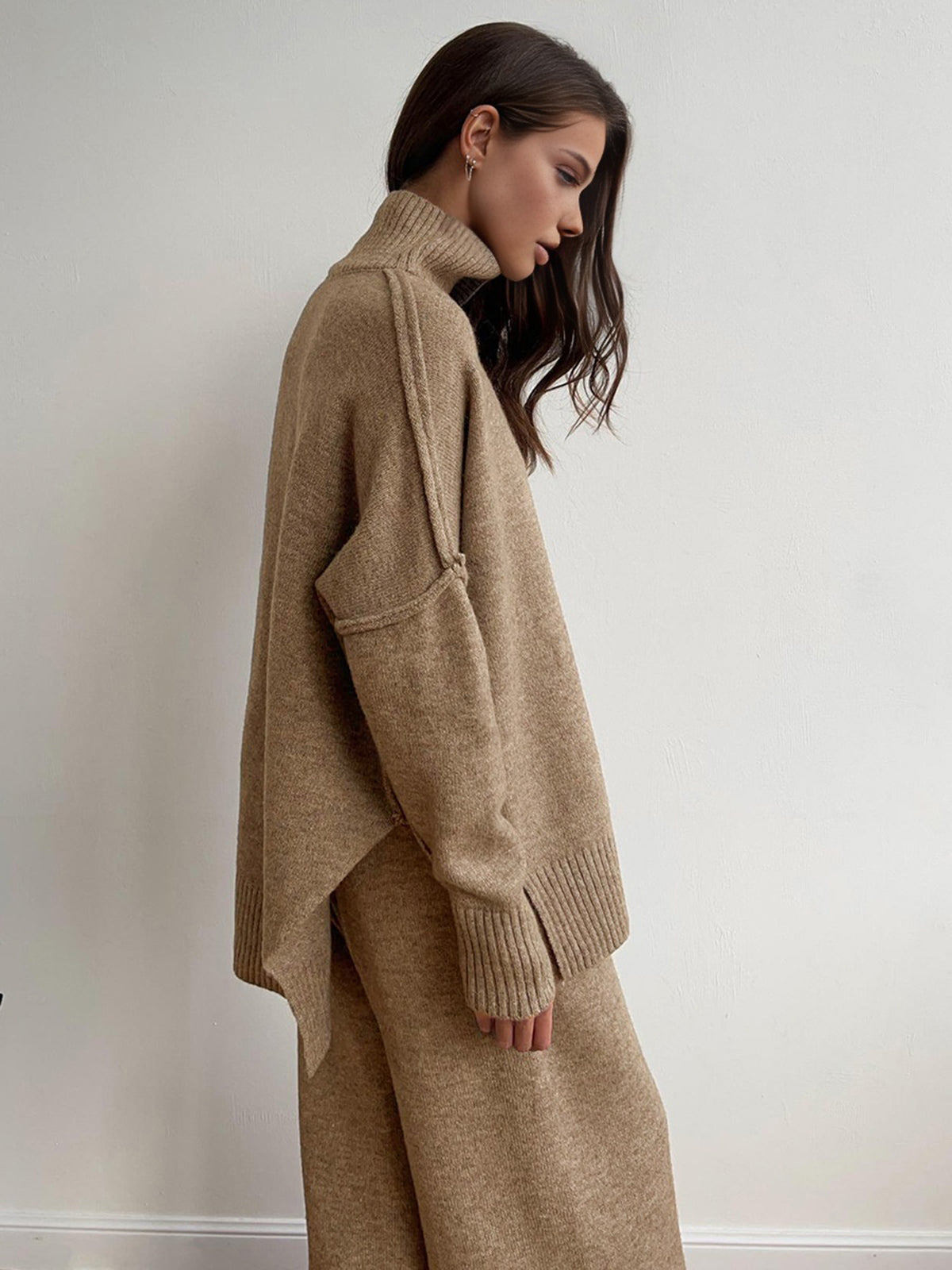 Women’s Turtleneck Knit Top and Pants Set