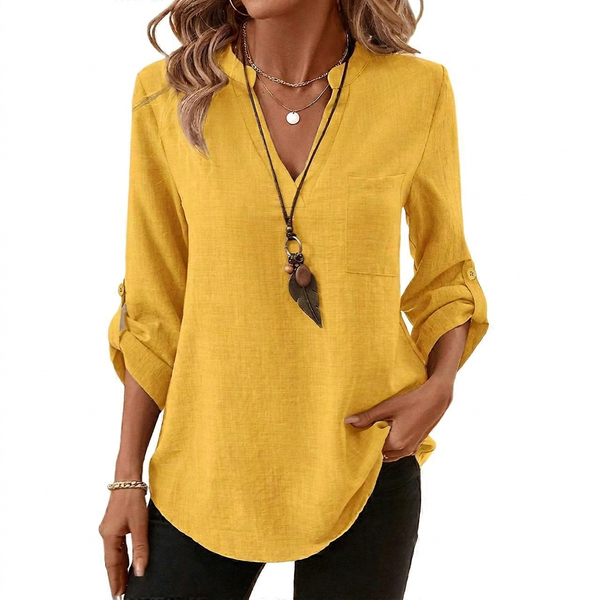 Women’s V-Neck Long-Sleeve Shirt