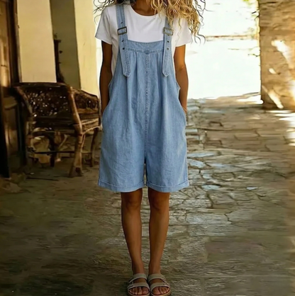 Women’s Denim Short Overalls