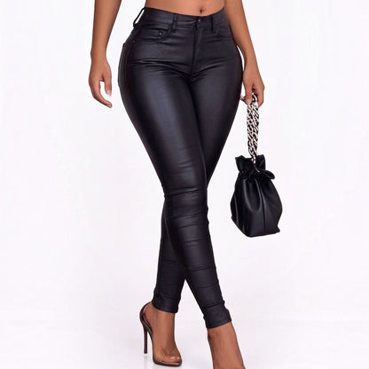 Women’s High-Waist Skinny Leather Pant